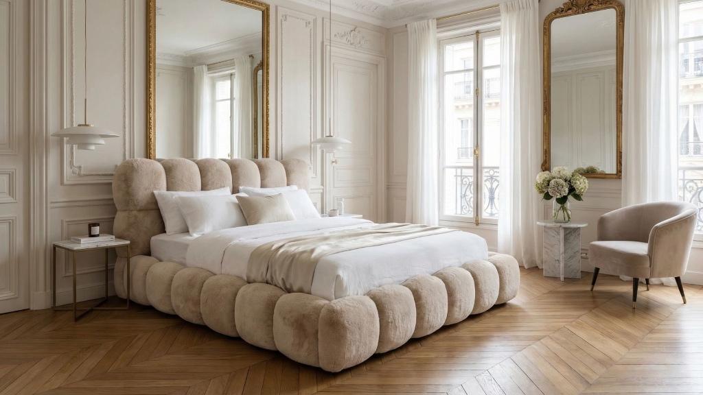 Neuf & -19% Promotion Sublime Lit Douceur Absolue Beige, Huis en Inrichting, Slaapkamer | Bedden, Nieuw, Twijfelaar, Overige maten