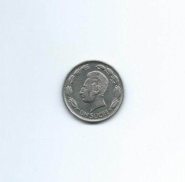 Ecuador, 1 Sucre 1964., Ophalen of Verzenden, Zuid-Amerika, Losse munt