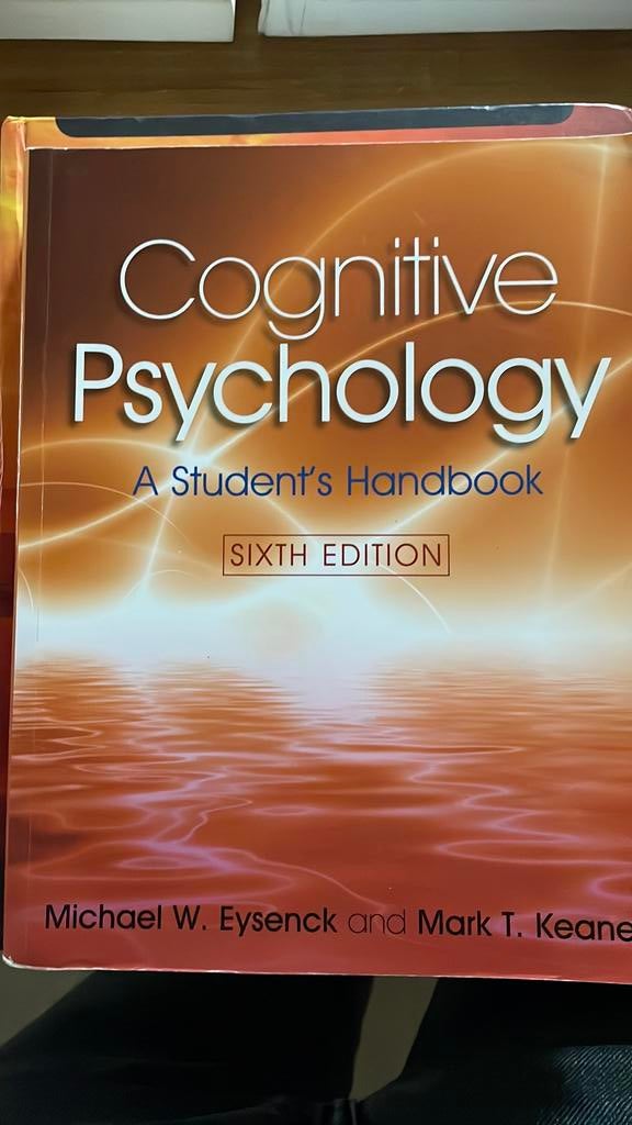 Cognitive psychology sixth edition, Livres, Psychologie, Enlèvement ou Envoi, Utilisé, Psychologie cognitive