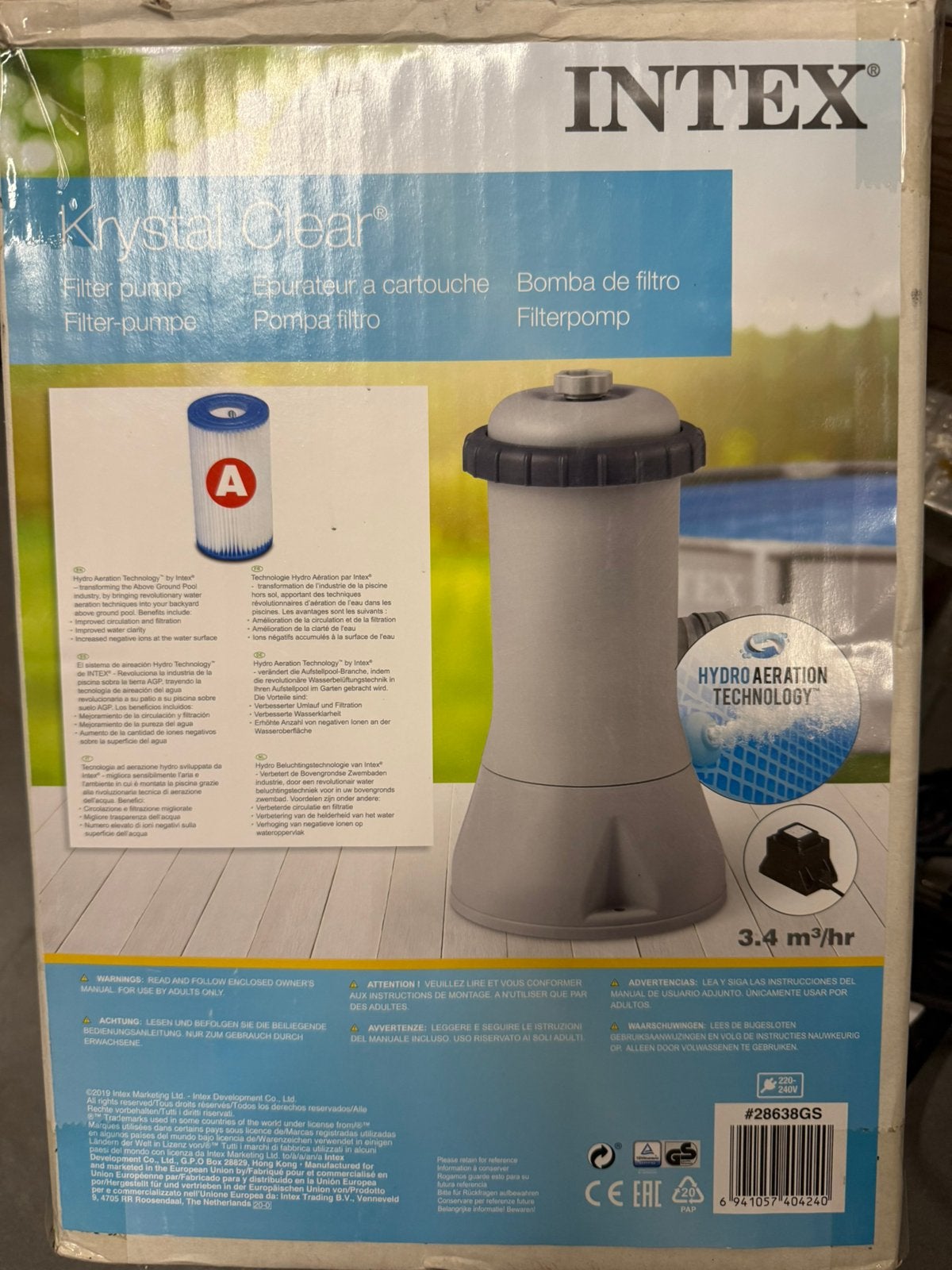 A vendre pompe piscine Intex 3 m3/h, Jardin & Terrasse, Accessoires de piscine, Enlèvement, Comme neuf, Pompe