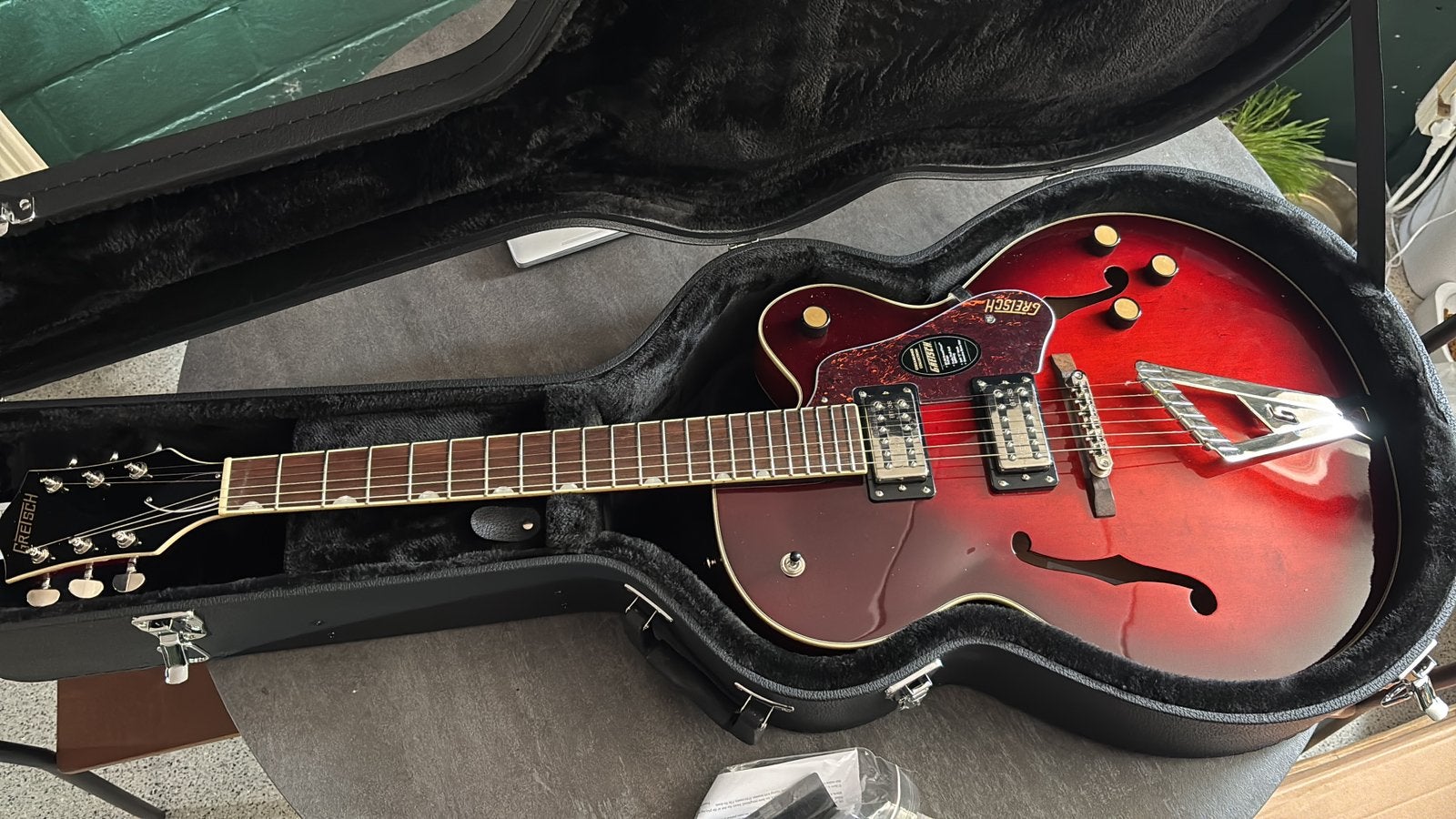 Gretch G2420 Streamliner Hollow + Case, Musique & Instruments, Instruments à corde | Guitares | Électriques, Enlèvement, Comme neuf
