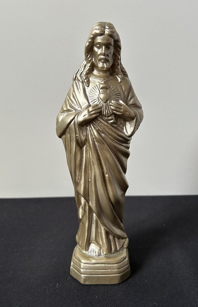 Gouden Heilig Hart Beeldje - Biscuit - 22,50cm, Ophalen of Verzenden