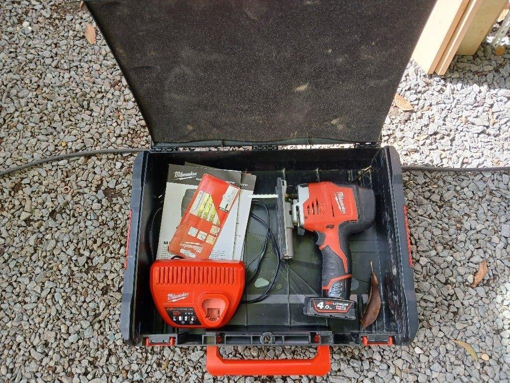 Milwaukee : accu decoupeerzaag, Doe-het-zelf en Bouw, Gebruikt, Decoupeerzaag, Ophalen of Verzenden, Milwaukee