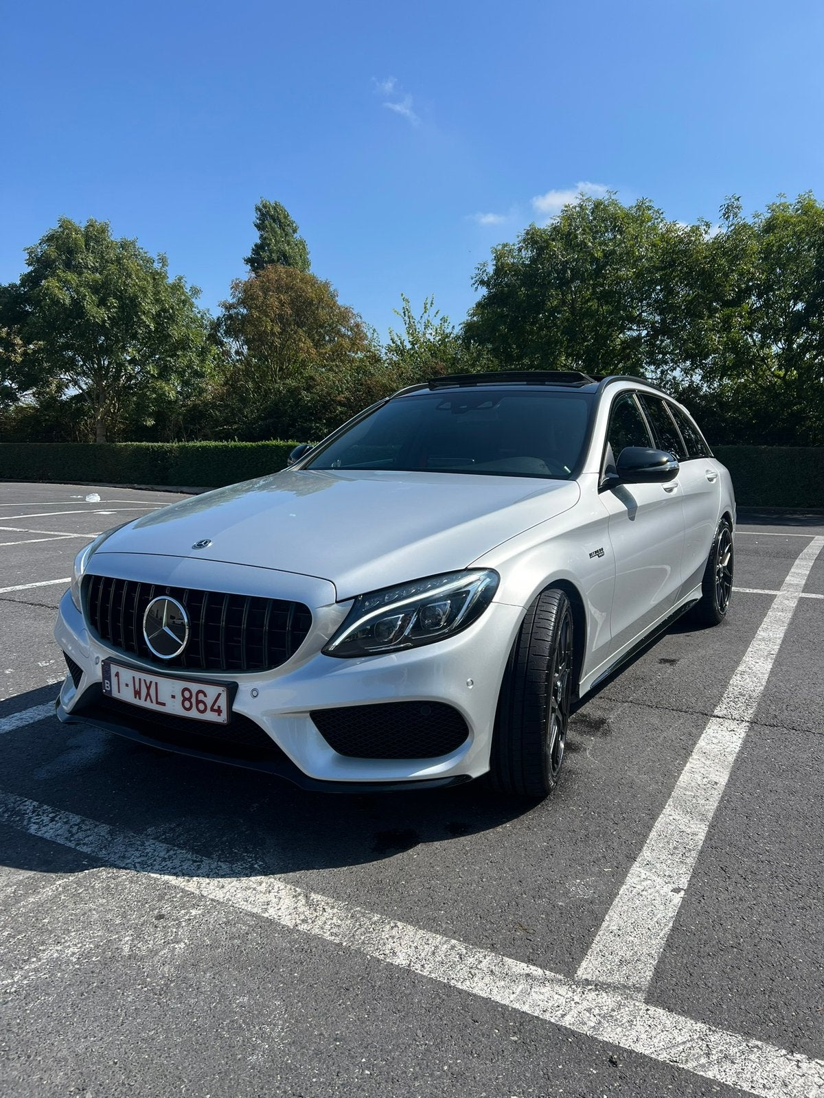 Mercedes C43 PE Uitlaat volledig onderhoud historie, Auto's, Automaat, Dealer onderhouden, Verwarmde buitenspiegels, 2996 cc