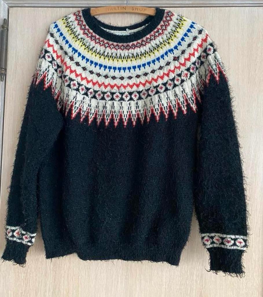 Warme winter/kerst trui, Kleding | Dames, Truien en Vesten, Zo goed als nieuw, Maat 42/44 (L), Zwart, Ophalen of Verzenden