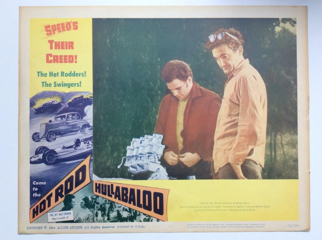 Hot Rod Hullabaloo - Original lobby card 1966, Enlèvement ou Envoi, Rectangulaire horizontal, A1 jusqu'à A3, Utilisé
