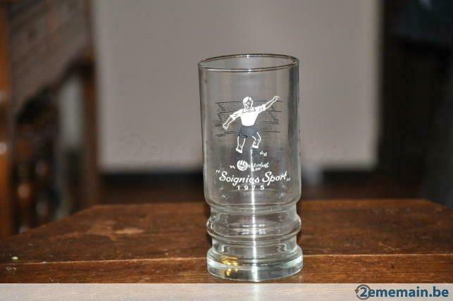 verre soignies sport 1975 33cl, Enlèvement ou Envoi, Utilisé