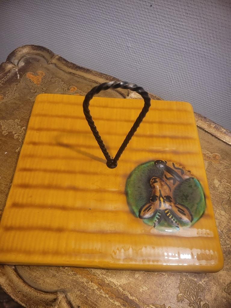 Vintage keramische kaasplank, Antiek en Kunst, Antiek | Keramiek en Aardewerk, Ophalen of Verzenden