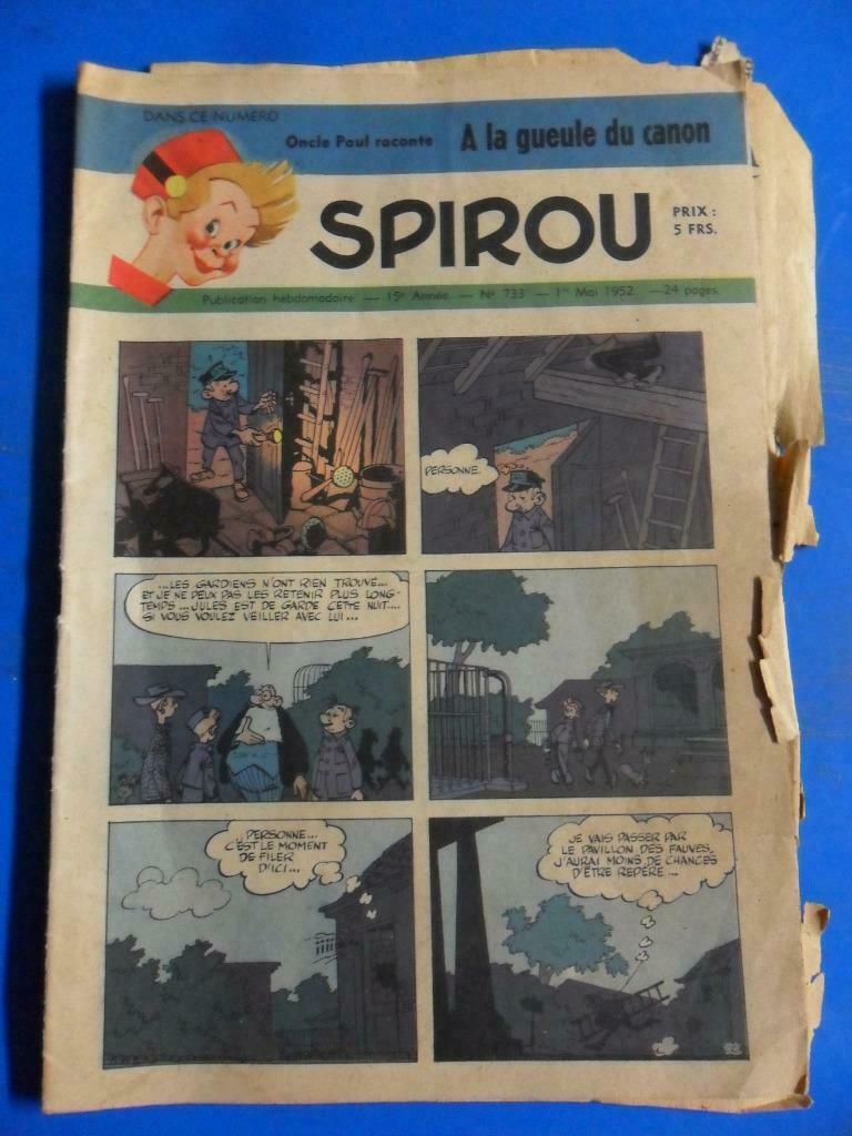 Spirou - Oncle Paul raconte A la gueule de bois - 1 Mai 1955, Livres, Une BD, Enlèvement ou Envoi, Utilisé