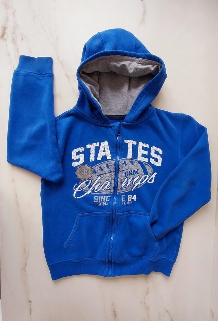 Blauwe gilet voor jongens  - maat 128, Ophalen of Verzenden, Zo goed als nieuw