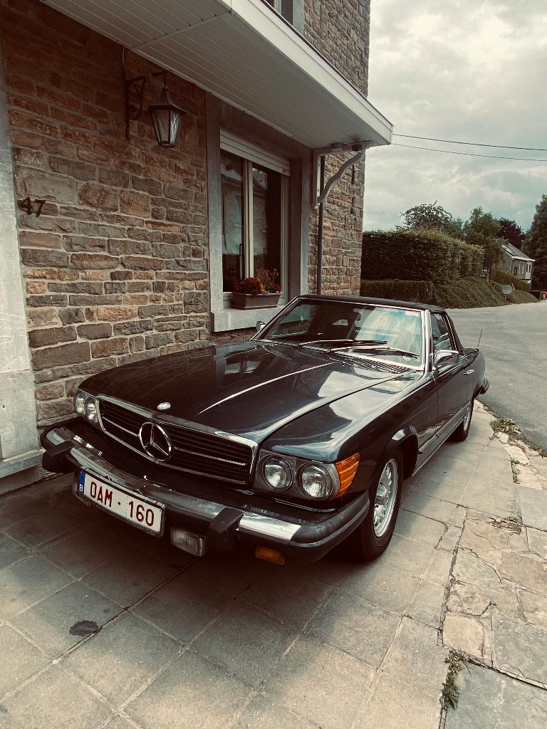 Mercedes sl r107, Auto's, Cabriolet, Zwart, 2 deurs, SL
