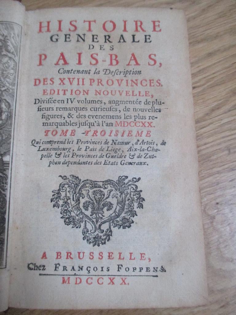 Histoire generale des Pais-Bas, Ophalen
