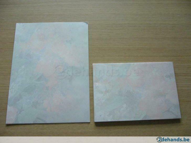 9 vellen briefpapier/ enveloppen, Gebruikt