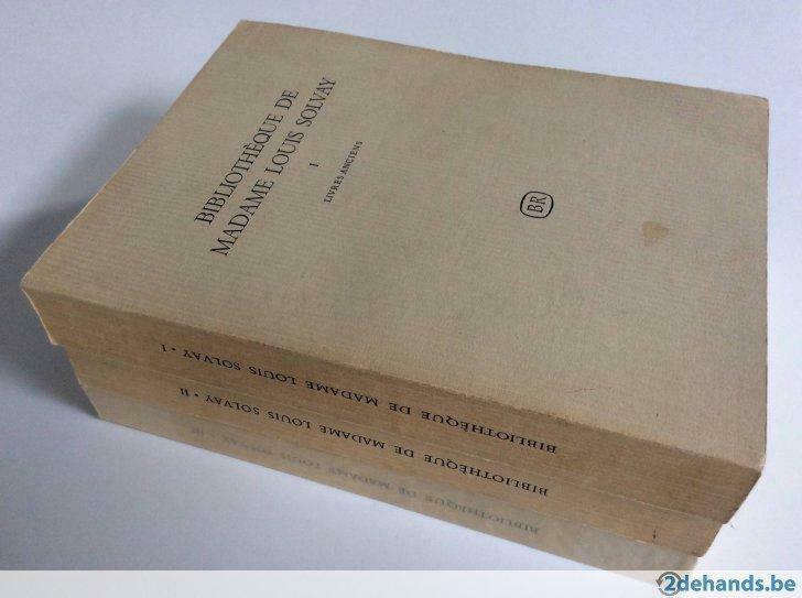 Bibliothèque de Madame Louis Solvay (3 Tômes), Livres, Enlèvement ou Envoi, Utilisé