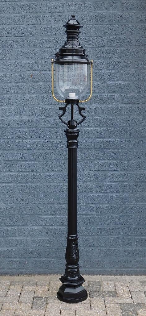 Lantaarn ''Unique'' - buitenlamp, staande lantaarn - zwart, Antiek en Kunst, Ophalen of Verzenden