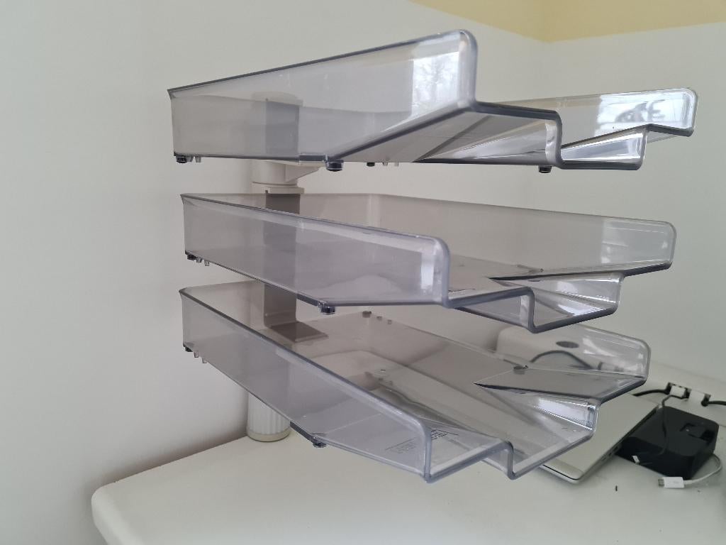 Bureau sorteerbakjes -3 stuks- met zwenkarm, Ophalen, Zo goed als nieuw