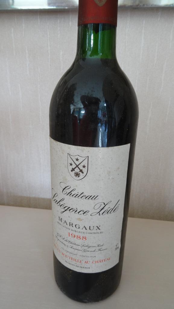 CHATEAU MARGAUX LABEGORCE ZEDE 1988, Verzamelen, Wijnen, Ophalen, Frankrijk, Rode wijn, Vol
