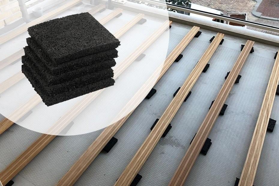 Rubberen Tegeldrager Dakterras / Balkon 180 stuks, Doe-het-zelf en Bouw, Overige Doe-Het-Zelf en Bouw, Nieuw, Ophalen