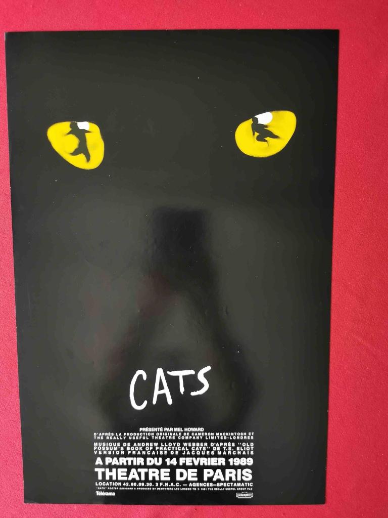CATS - AFFICHE ORIGINALE - 40/60 CM, Enlèvement ou Envoi, Utilisé, A1 jusqu'à A3, Rectangulaire vertical