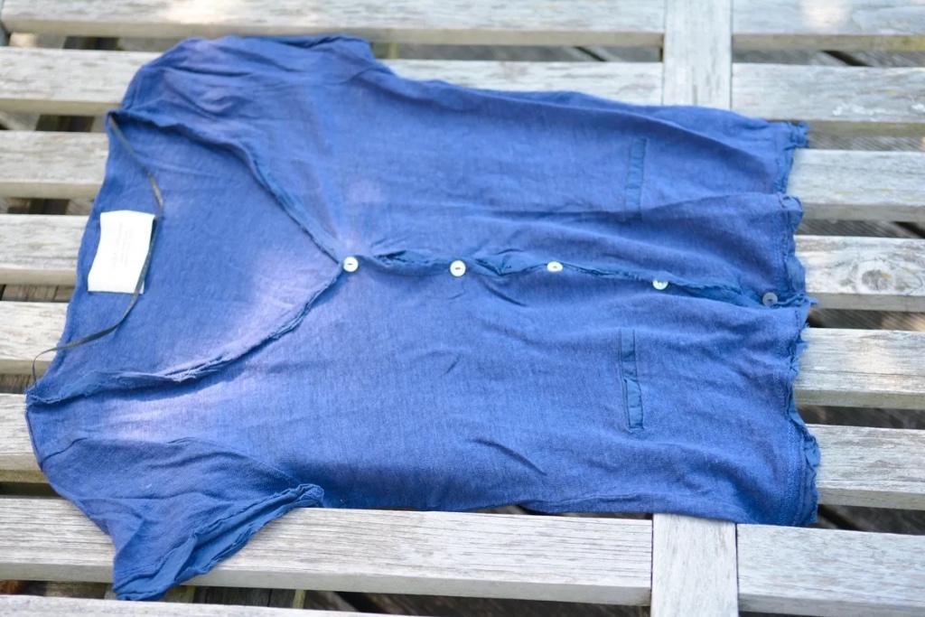 Zara blauw linnen vest/t-shirt met korte mouwen 40, Kleding | Dames, T-shirts, Zo goed als nieuw, Maat 38/40 (M), Blauw, Korte mouw