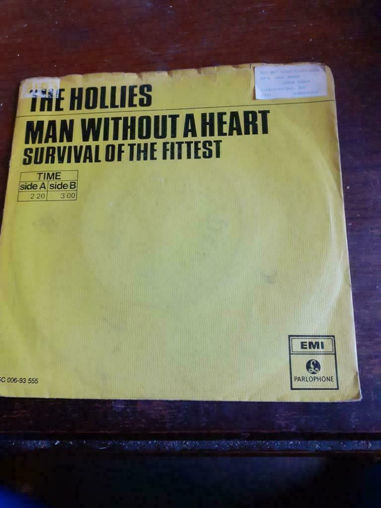45T Hollies : Man without a heart, Cd's en Dvd's, Vinyl Singles, Ophalen of Verzenden