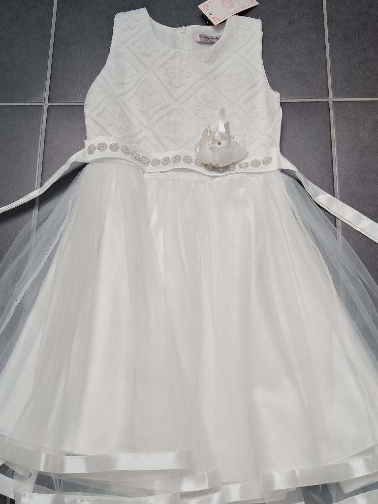 Nouvelle robe blanche jolie bébé de 10 ans, Neuf, Robe ou Jupe, Enlèvement ou Envoi, Fille