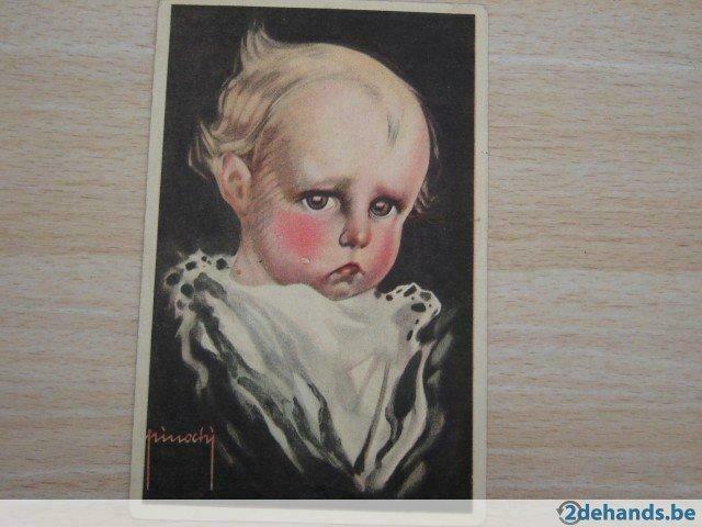 oude postkaart met gestempelde zegel, Verzamelen, Gebruikt