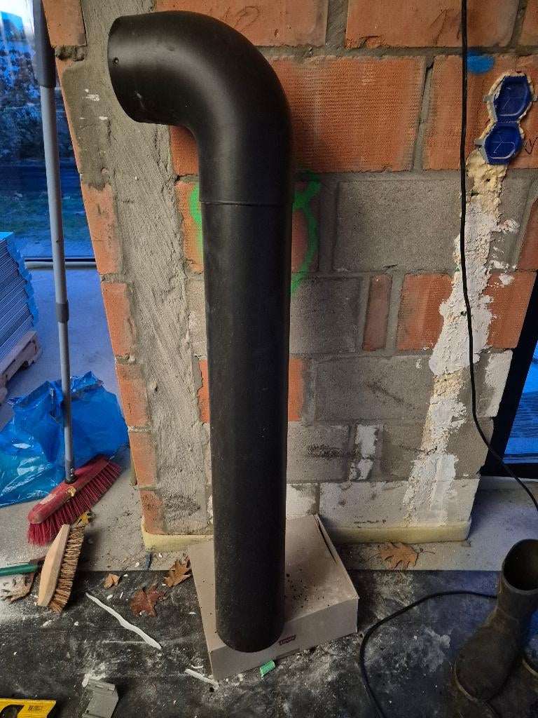 schoorsteenbuis 150 - 1m + bocht, Ophalen, Overige materialen, Gebruikt, Minder dan 2 meter