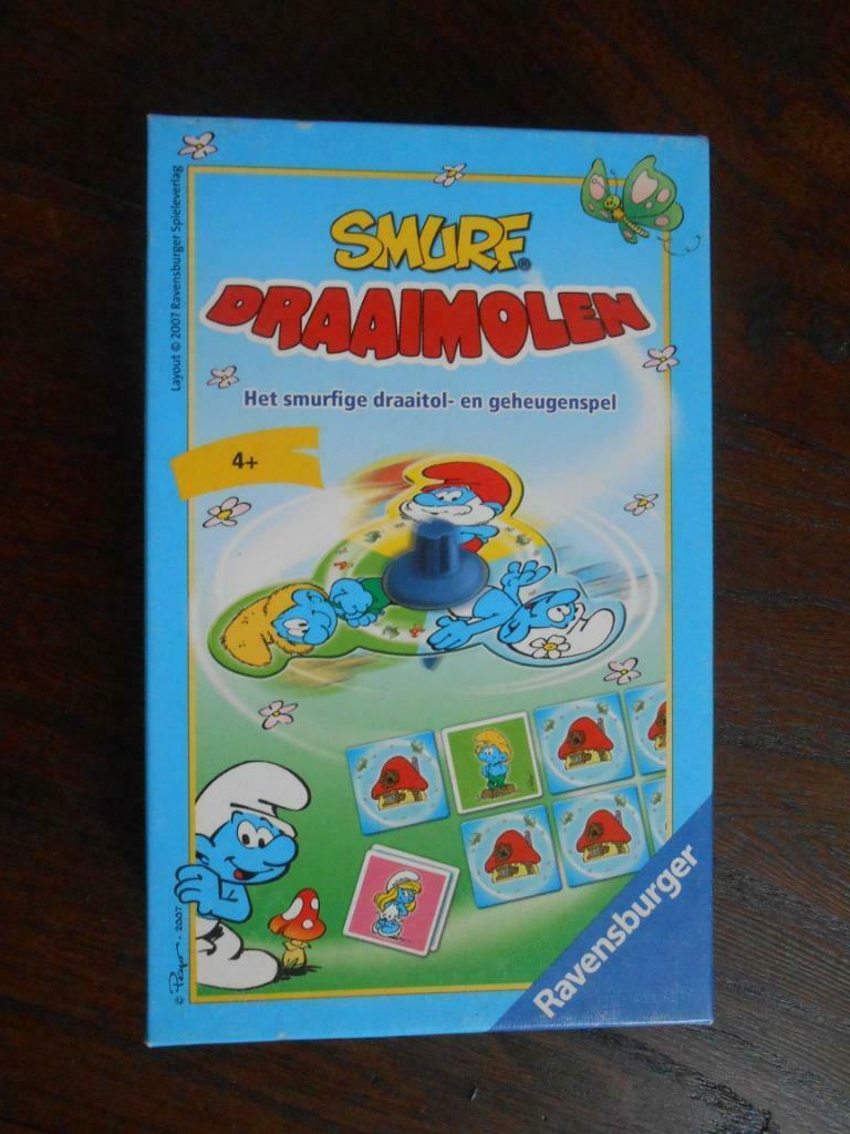 Smurf draaimolen (Ravensburger) Gezelschapsspel, Kinderen en Baby's, Speelgoed | Educatief en Creatief, Zo goed als nieuw, Ontdekken
