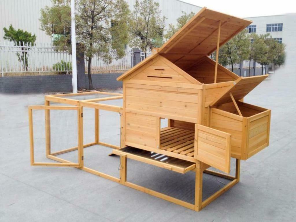 Poulailler XXL enclos poule parc poule coq abri poule GEANT, Envoi, Neuf, Bois