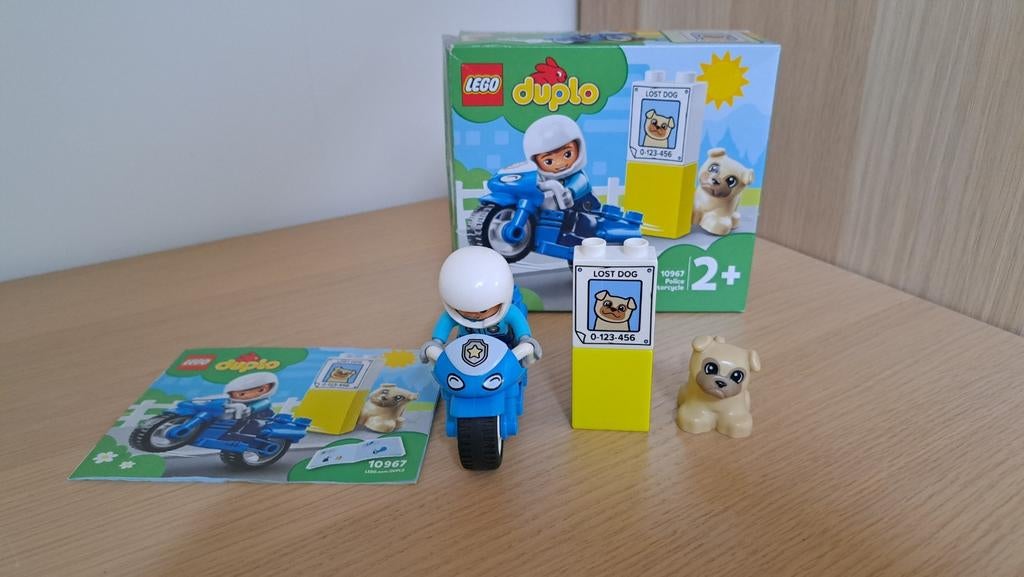 Lego Duplo Politiemotor 10967, Ophalen of Verzenden, Zo goed als nieuw, Complete set, Duplo