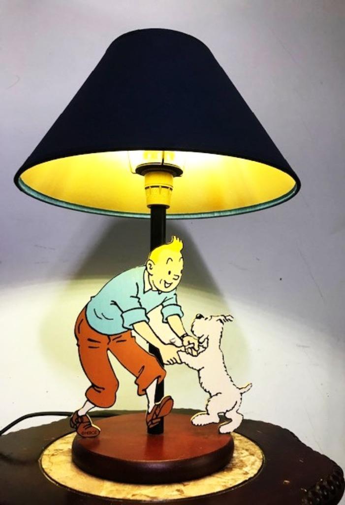 Lampe Tintin Hergé unique Trousselier 90's Rare 😍💑🎁🤗👌, Antiquités & Art, Antiquités | Éclairage, Enlèvement ou Envoi