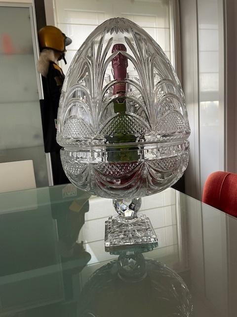 kristallen eivormige champagneset, Enlèvement, Comme neuf, Cristal, Verre ou Verres