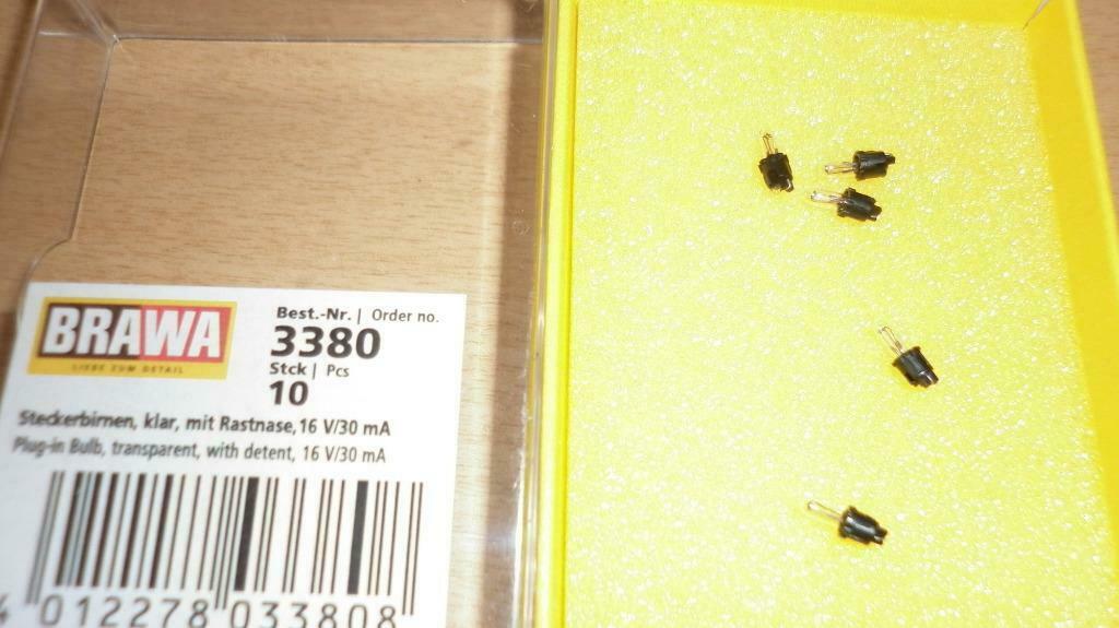 Brawa 3380 Steeklampjes mini 5pcs 16V/30mA, Hobby en Vrije tijd, Modeltreinen | H0, Overige merken, Gelijkstroom of Wisselstroom