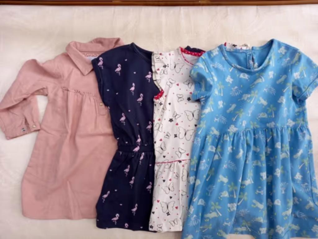 4 kleedjes maat 92, Enlèvement, Utilisé, Fille, Robe ou Jupe