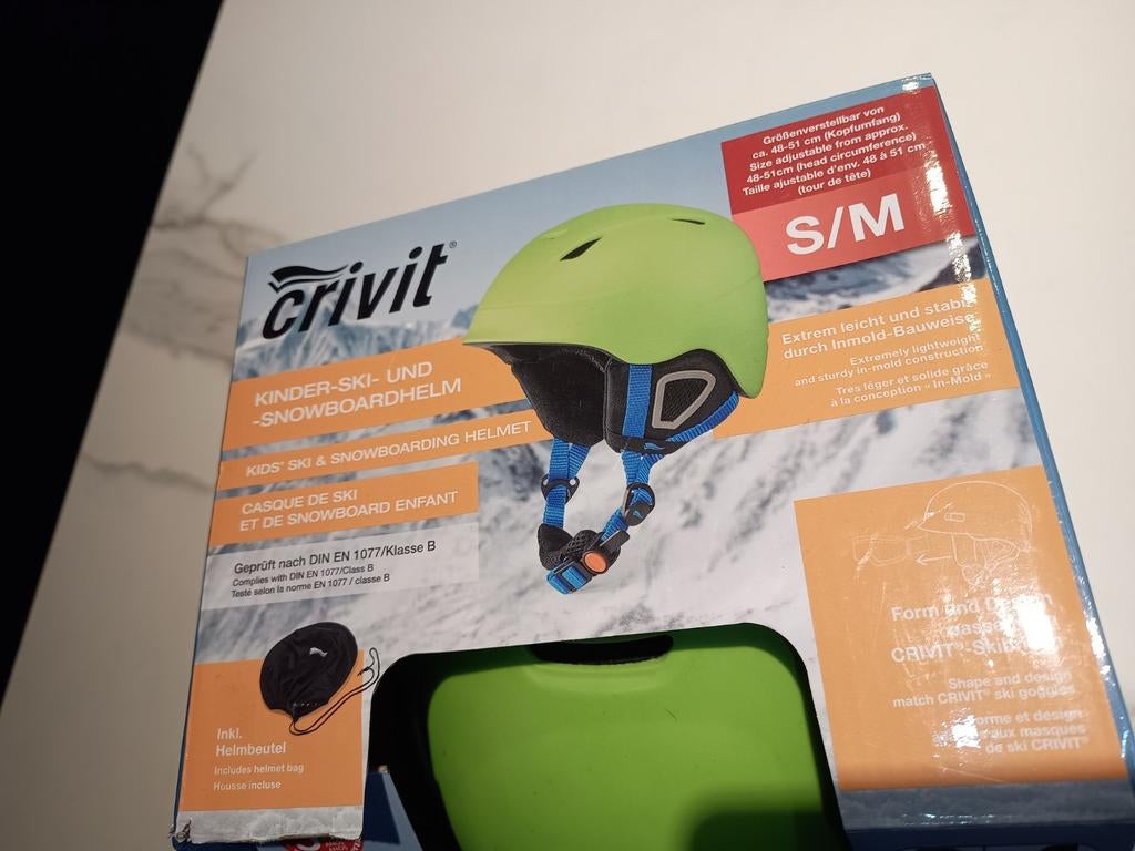 kinder Skihelm en skibril, Ophalen of Verzenden