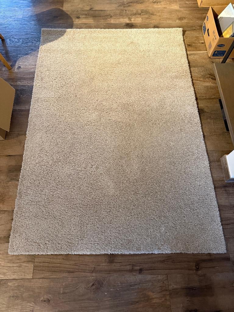 Tapis, poils ras, blanc cassé, 133 x 195 cm, 150 à 200 cm, Comme neuf, 100 à 150 cm, Enlèvement