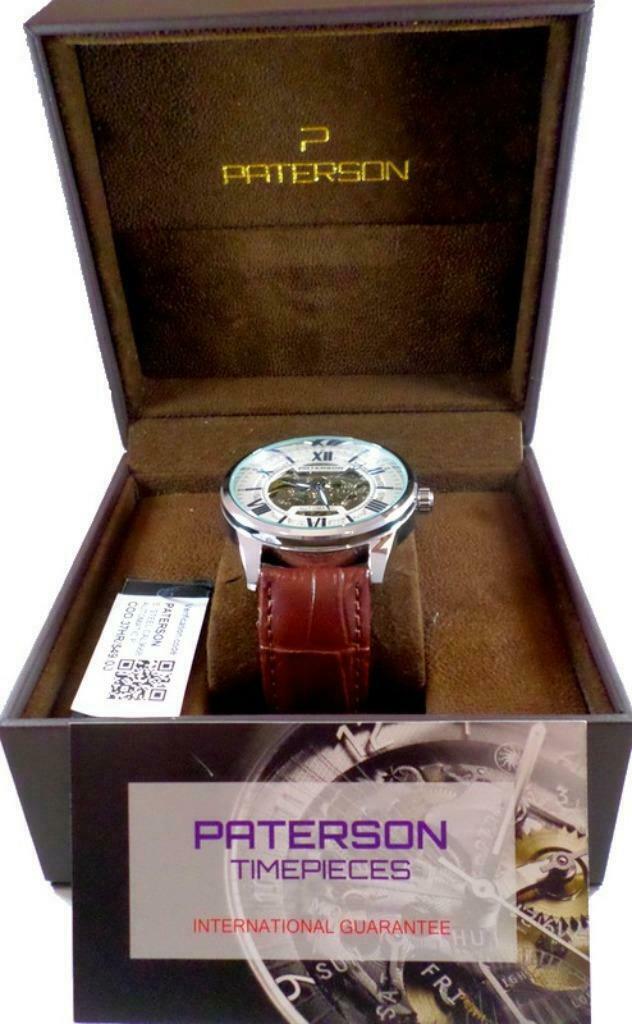 Montre Paterson Lexington Brun 6204, Handtassen en Accessoires, Horloges | Heren, Overige materialen, Leer, Polshorloge, Nieuw