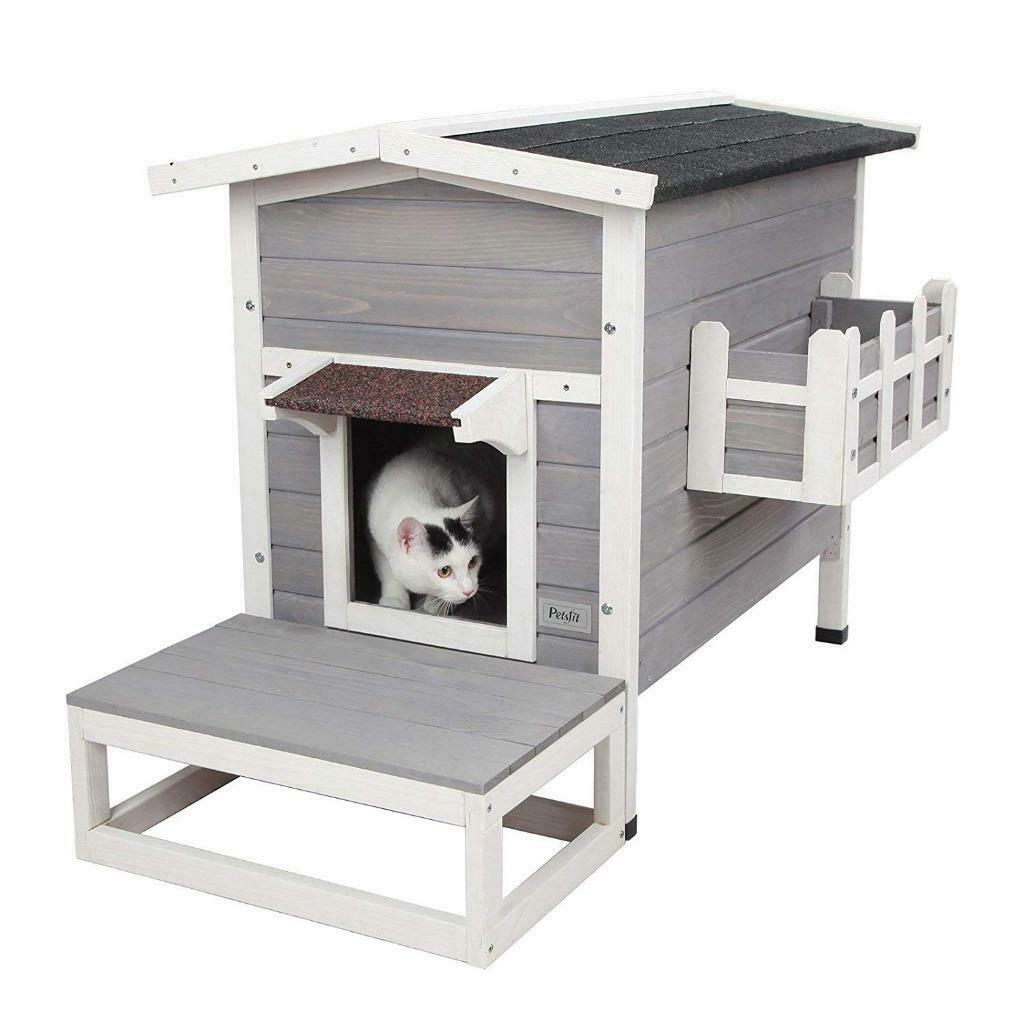 Niche chat tendance abri chat chatiere XXL maison chat NEUF, Verzenden, Nieuw