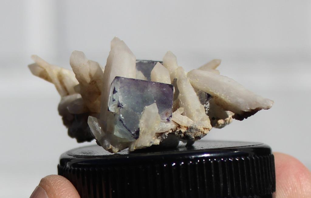 FLUORITE bleue et QUARTZ d'Erongo en NAMIBIE, Enlèvement ou Envoi, Minéral