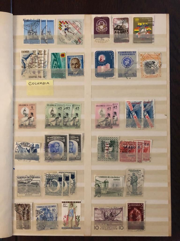 Timbres de Colombie, Enlèvement ou Envoi, Affranchi, Amérique du Sud