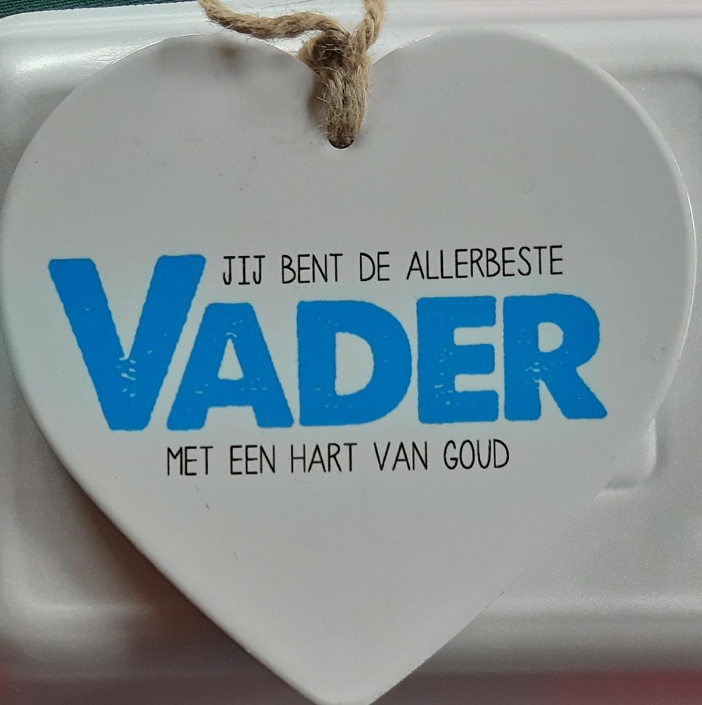 Spreuk vader in hartvorm, Ophalen of Verzenden