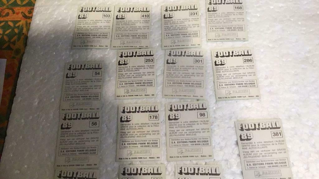 Panini football 89(x2), Verzamelen, Ophalen of Verzenden, Zo goed als nieuw, Sport