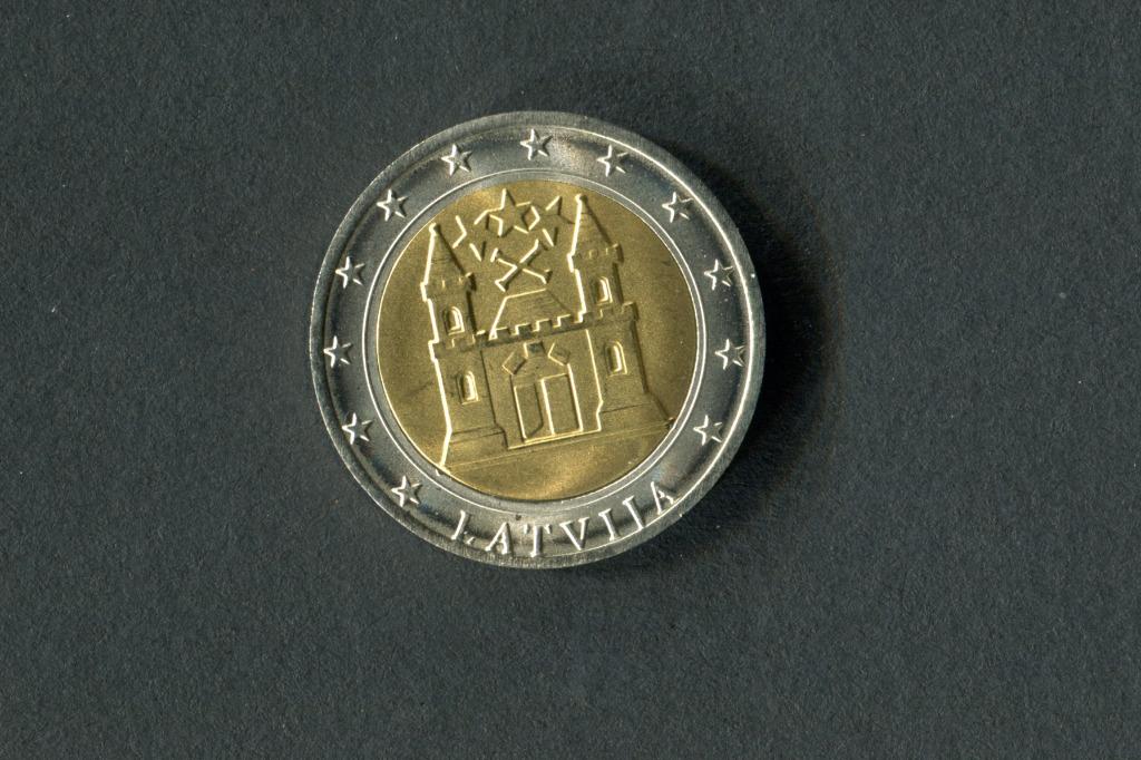 Lettonie Coat of arms of Riga specim 2 euros monnaie essais, Enlèvement ou Envoi, Autres pays, 2 euros, Série
