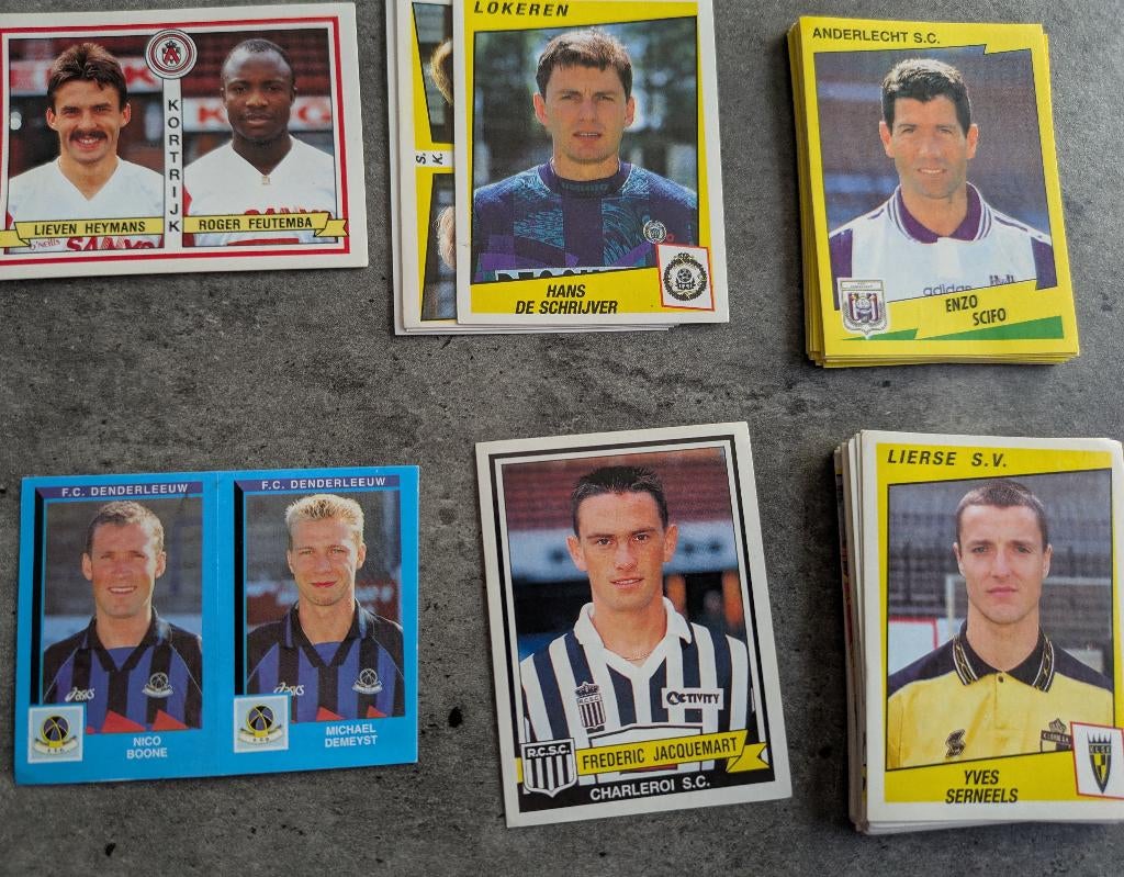 Panini voetbal stickers Football 97..98 enz 59x, Verzenden
