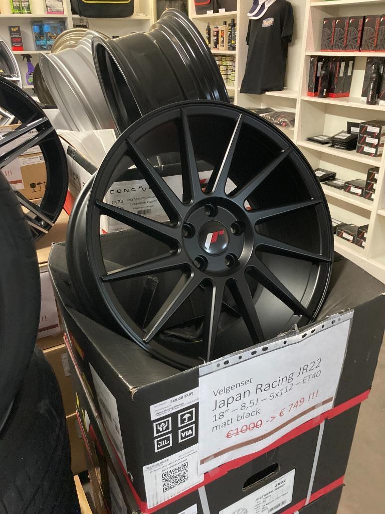Jante JR22 18" 8,5J ET40 5x112 noir mat NOUVEAU, Enlèvement ou Envoi