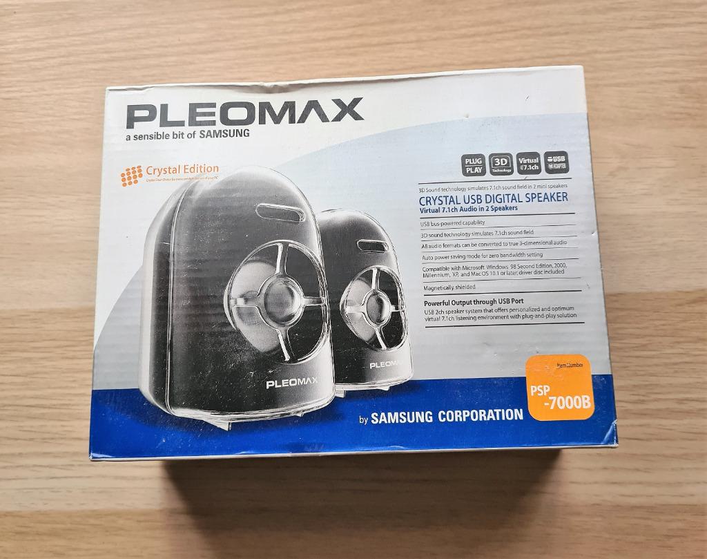 PLEOMAX Crystal USB digitale luidspreker (lees de beschrijvi, Audio, Tv en Foto, Luidsprekerboxen, Verzenden, Zo goed als nieuw