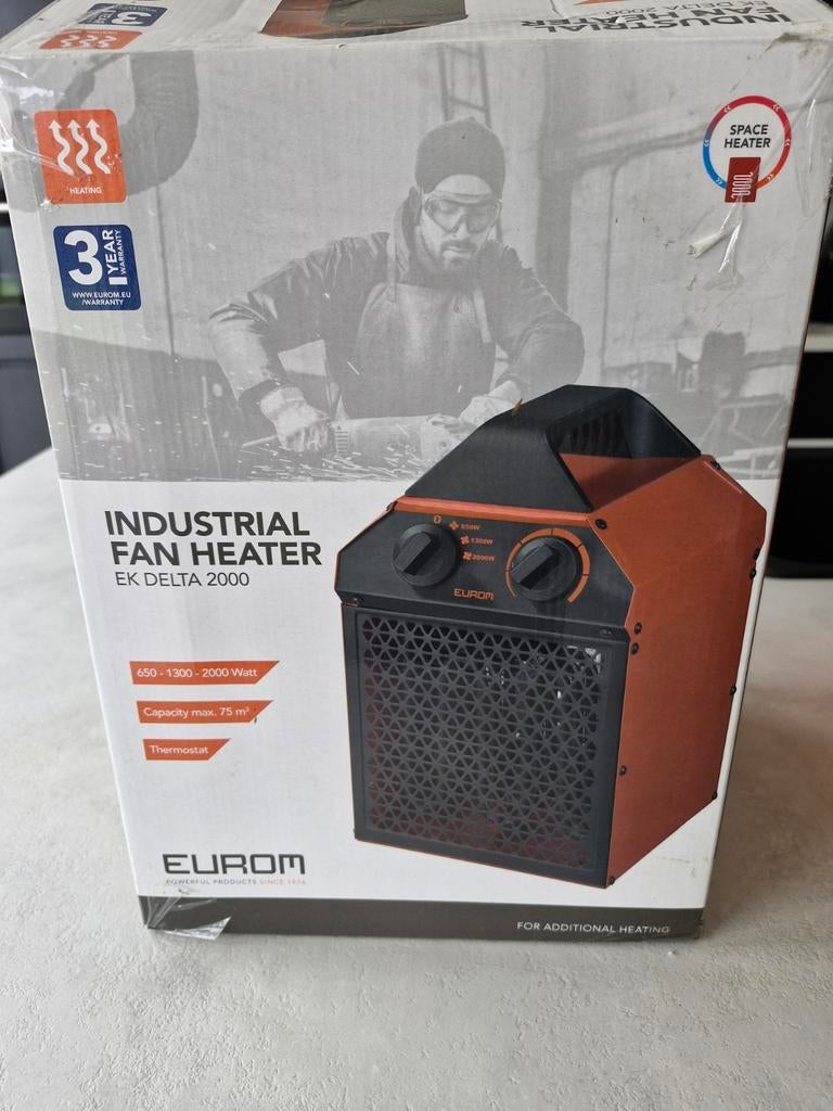 Eurom industriele draagbare verwarming, Ophalen, Zo goed als nieuw, 800 watt of meer, Thermostaat