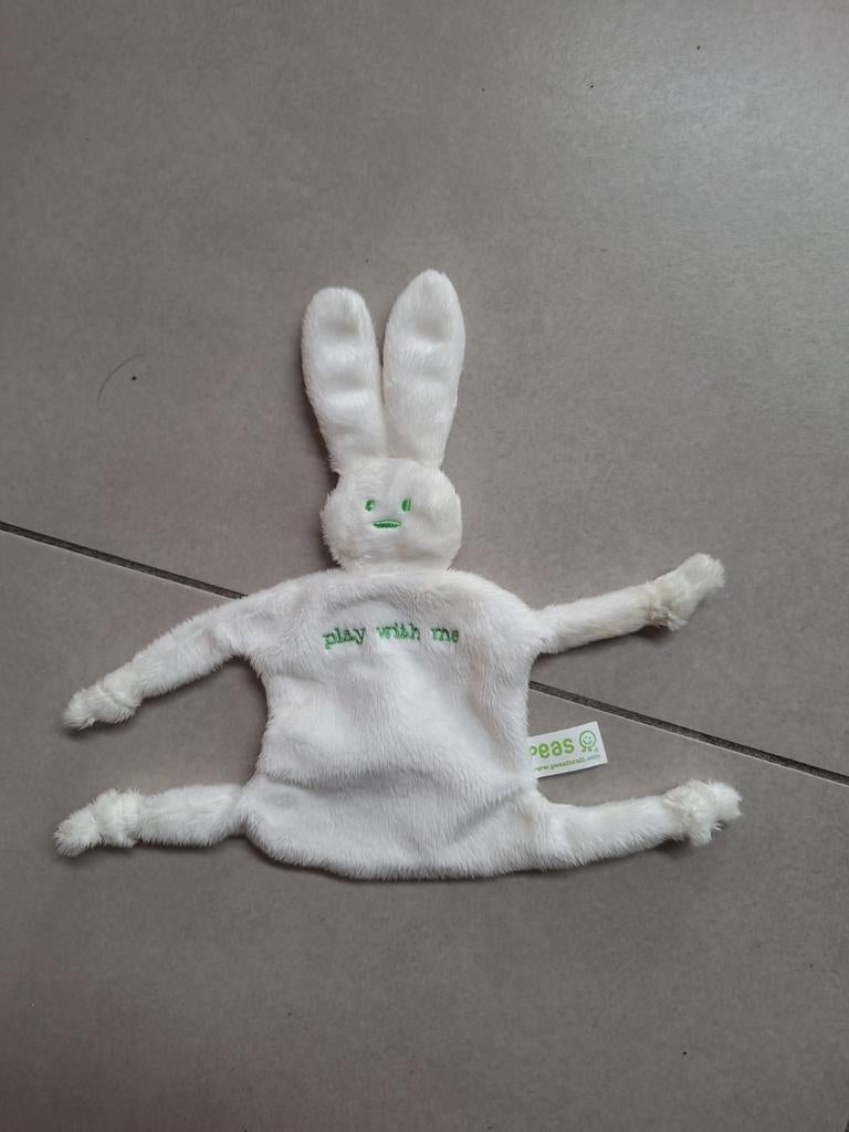Knuffeldoekje peas, Enlèvement ou Envoi, Comme neuf, Lapin