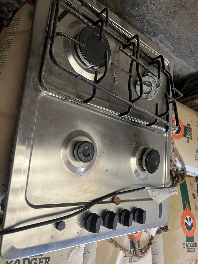 Taque de cuisson gaz, Enlèvement, Utilisé, Gris